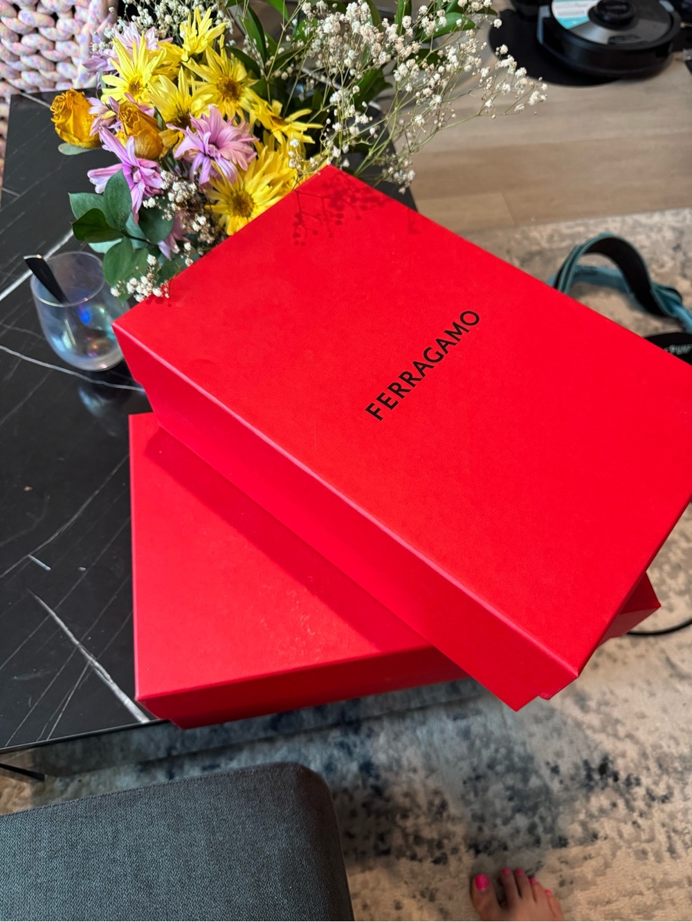 Salvatore Ferragamo Red Gift Box Set